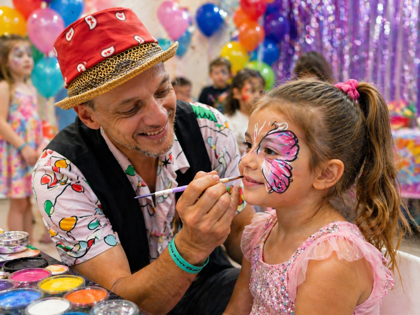 Girls party face painting